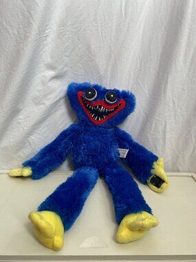 Poppy Playtime Blue Huggy Wuggy Plush 15" Stuffed Monster Toy